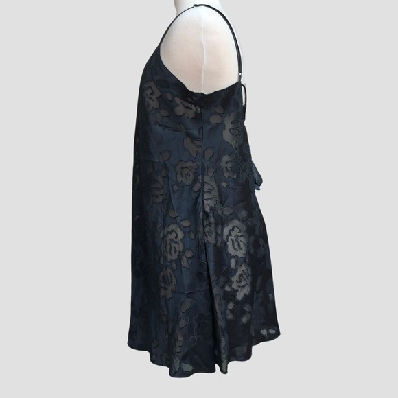 Victoria’s Secret Vintage Gold Label Slip LBD Teddy Lingerie Dress Sheer L - Picture 2 of 9